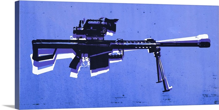 M Sniper Rifle On Blue Wall Art Canvas Prints Framed Prints Wall Peels Great Big Canvas