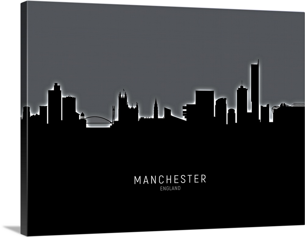 Skyline of Manchester, England, United Kingdom.