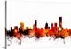 image thumbnail of Contemporary piece of artwork of the Melbourne skyline made of colorful paint splashes.