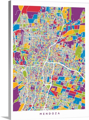 Mendoza Argentina City Street Map