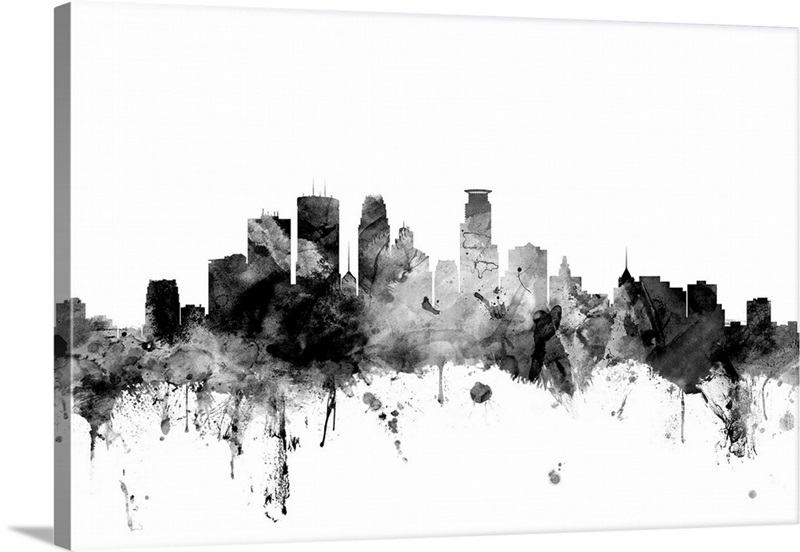 Minneapolis Minnesota Skyline Wall Art, Canvas Prints, Framed Prints