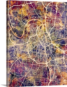Nashville Tennessee City Map image thumbnail