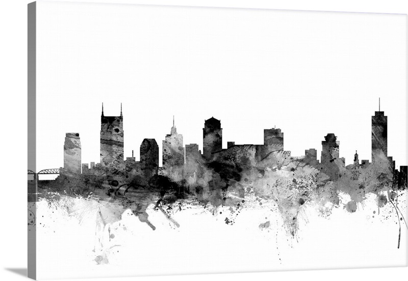 Nashville Tennessee Skyline Wall Art, Canvas Prints, Framed Prints