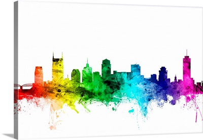 Nashville Tennessee Skyline, Rainbow