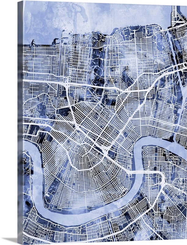 New Orleans Louisiana Street Map | Great Big Canvas