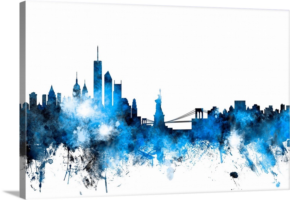 New York Skyline Wall Art, Canvas Prints, Framed Prints, Wall Peels