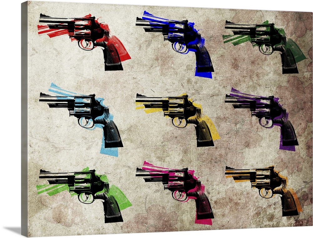Magnum .44 Revolvers Pistols Guns Arms Pop Art