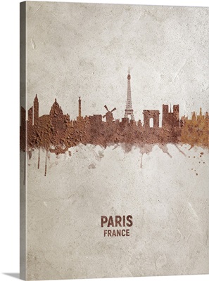 Paris France Rust Skyline