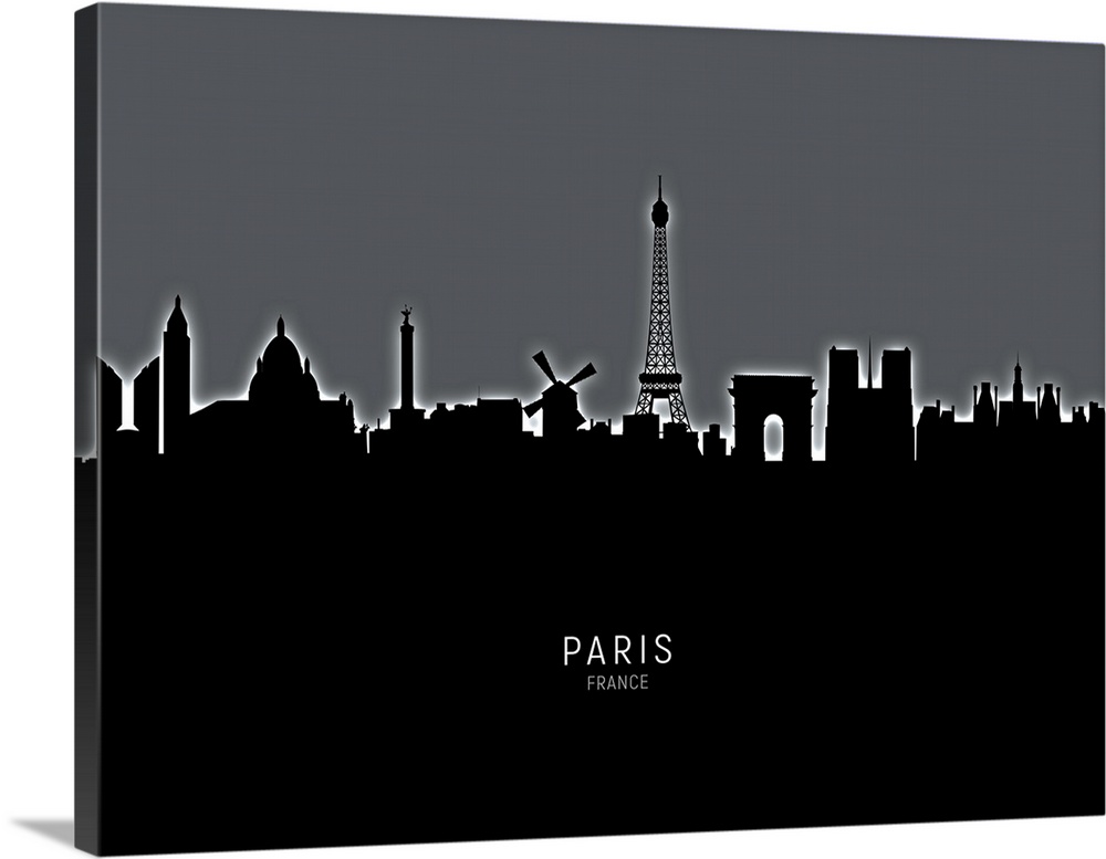 Skyline of Paris, France.
