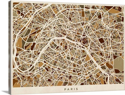 Paris France Street Map