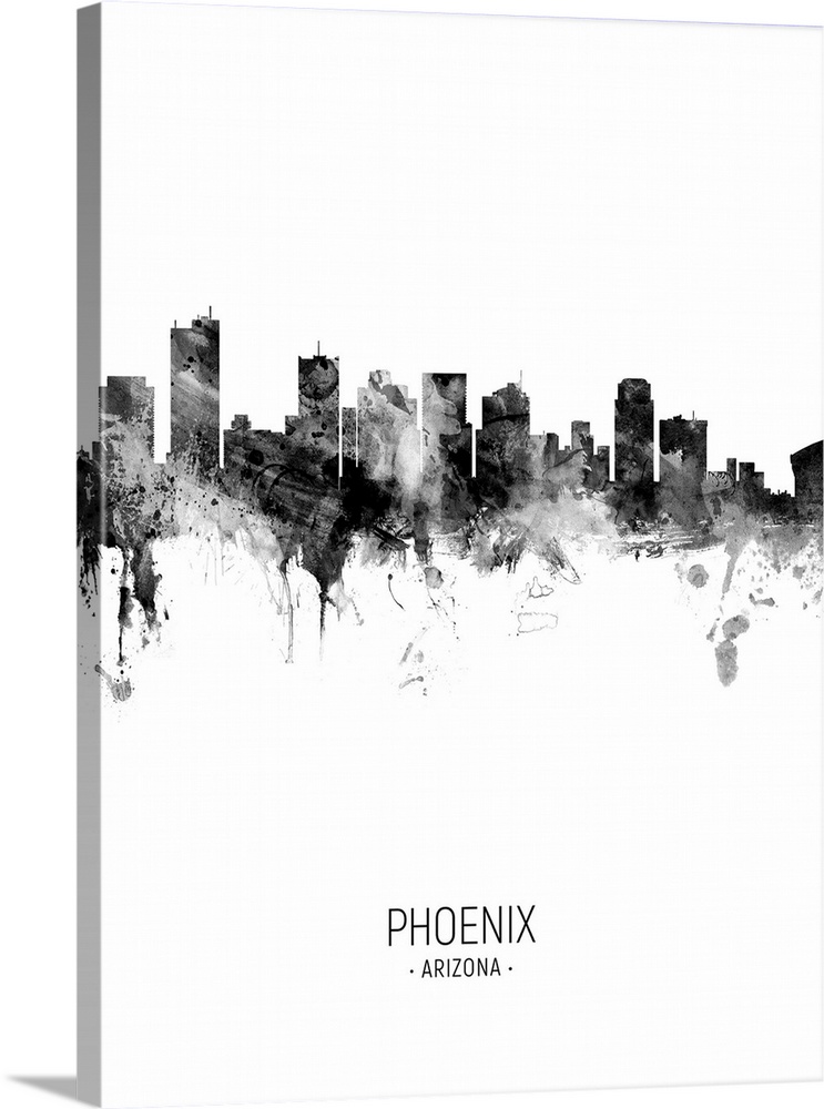 Phoenix Arizona Skyline Gallery-Wrapped Canvas