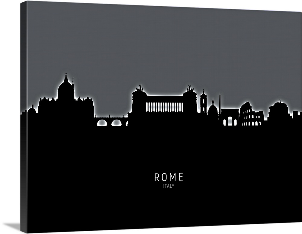 Skyline of Rome, Italy.