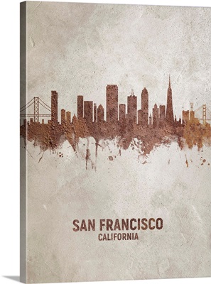 San Francisco California Rust Skyline