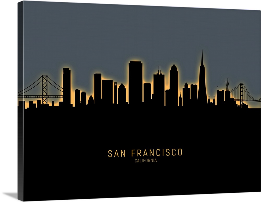 Skyline of San Francisco, California, United States.