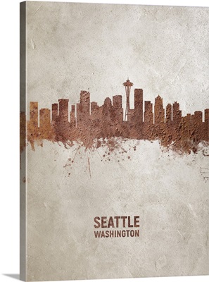 Seattle Washington Rust Skyline