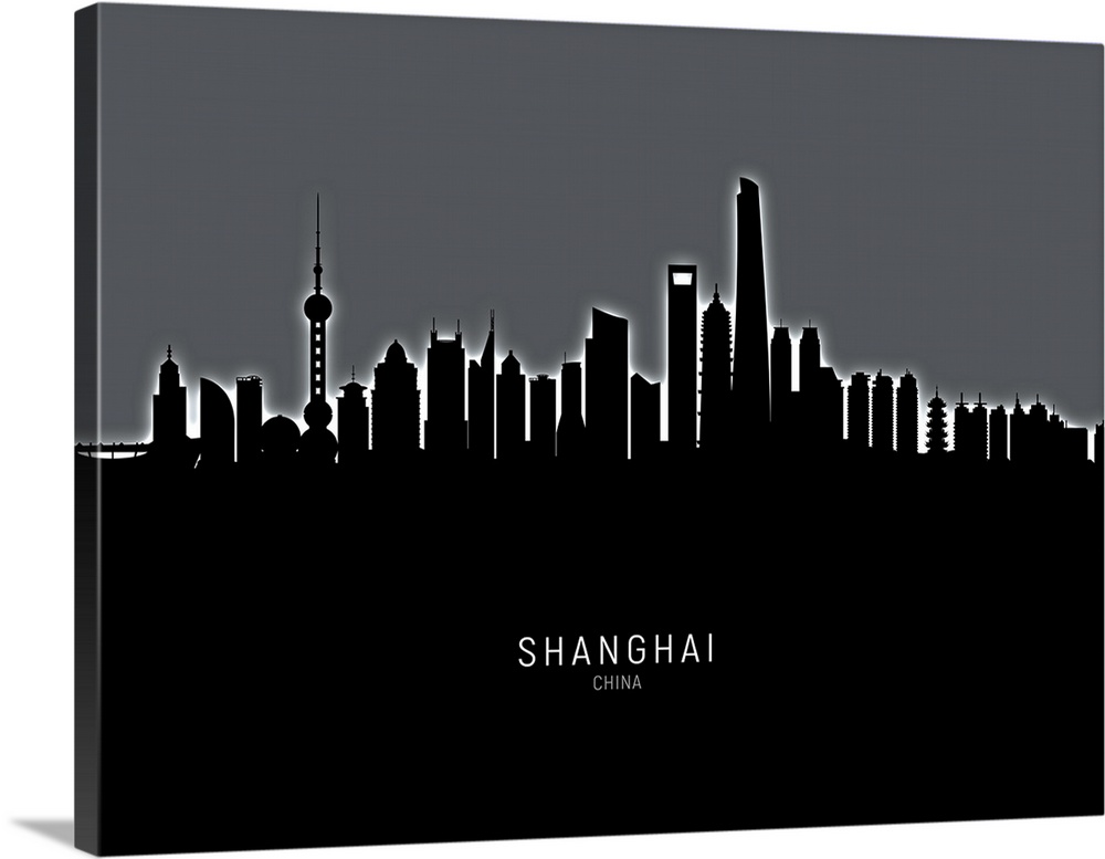 Skyline of Shanghai, China.