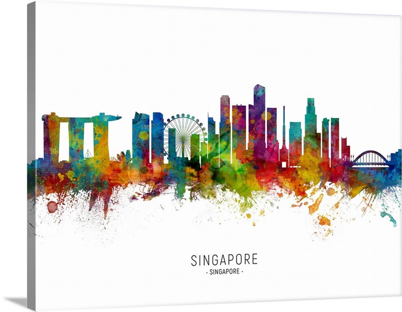 Singapore Skyline Wall Art, Canvas Prints, Framed Prints, Wall Peels