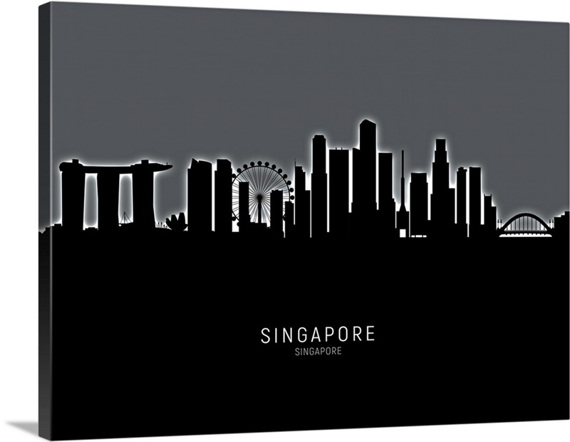 Singapore Skyline Wall Art, Canvas Prints, Framed Prints, Wall Peels