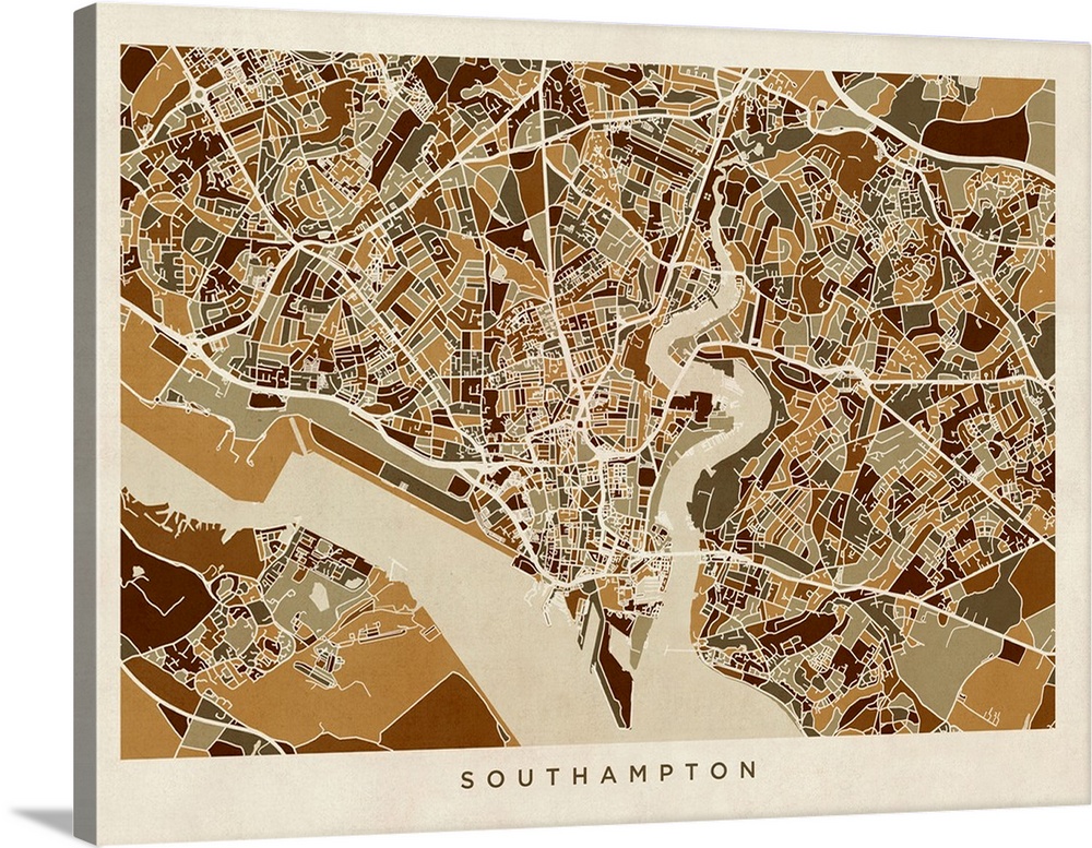 Street map of Southampton, England