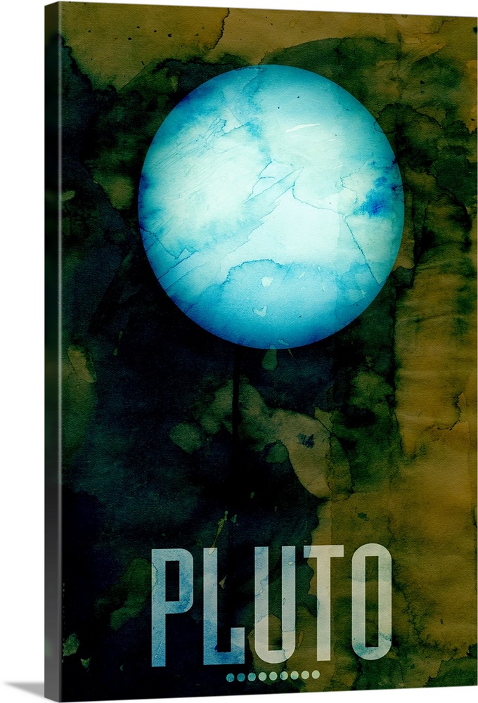 The Planet Pluto, number 9 in a set of 9 prints featuring the planets of our Solar System. Originally classified as the ni...