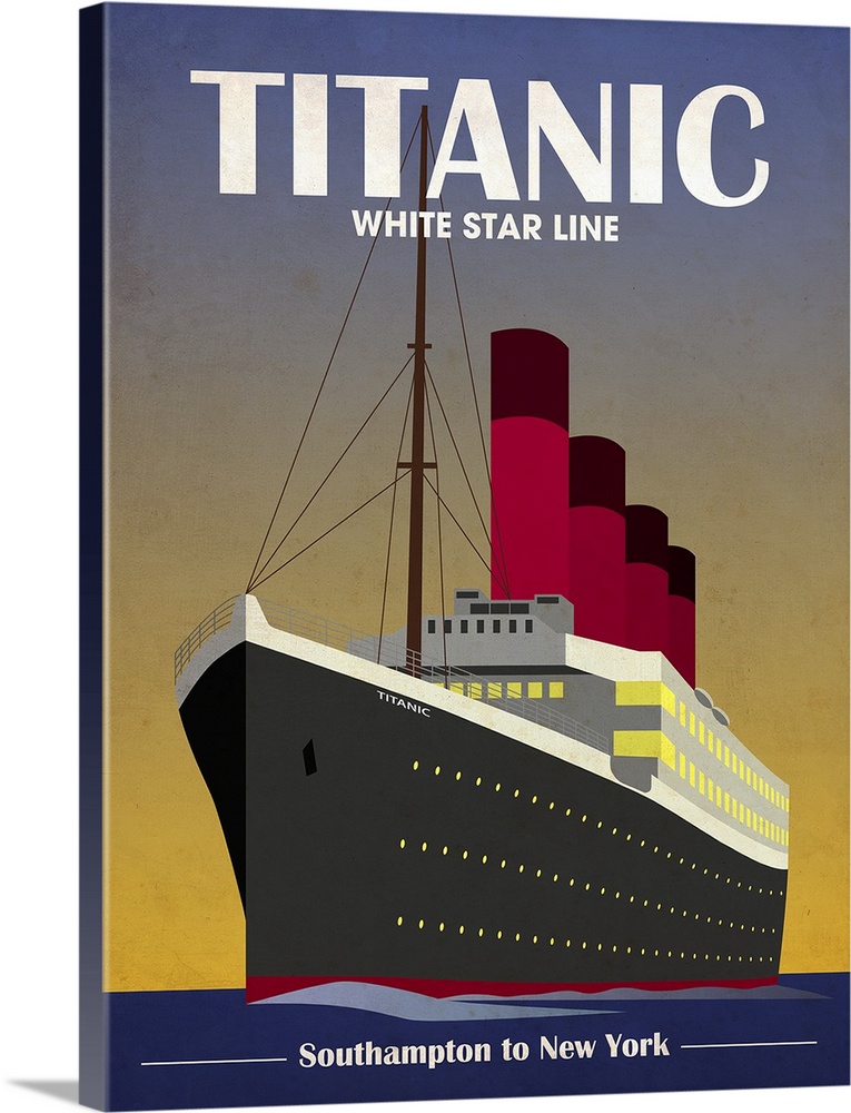 Titanic Ocean Liner Cruise Ship Art Deco Print