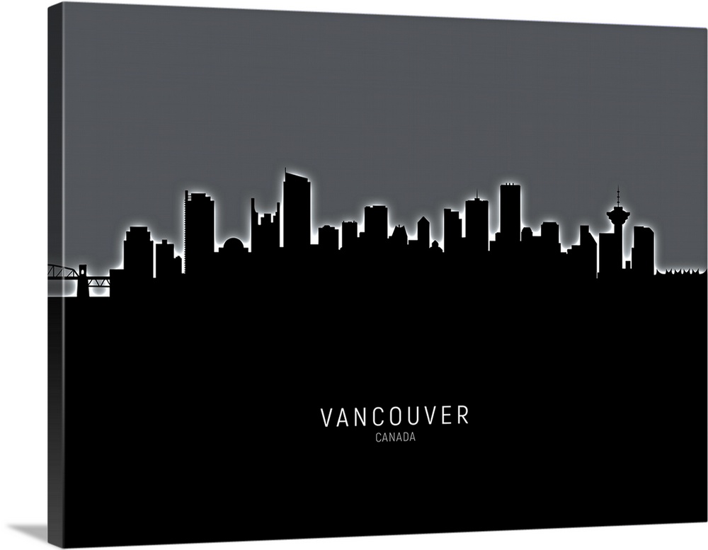 Skyline of the city of Vancouver, British Columbia, Canada.