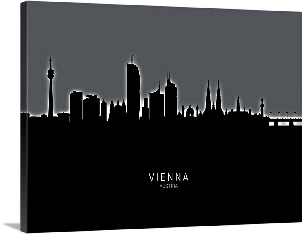 Skyline of Vienna, Austria.