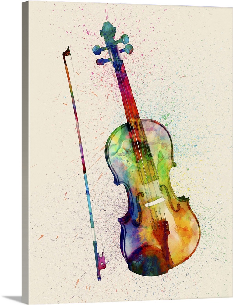 VIOLIN MUSIC INSTRUMENTS CANVAS WALL ART PICTURE PRINT VARIETY OF SIZES