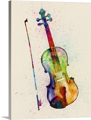 Violin Abstract Watercolor