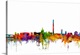 image thumbnail of Watercolor artwork of the Washington DC skyline against a white background.