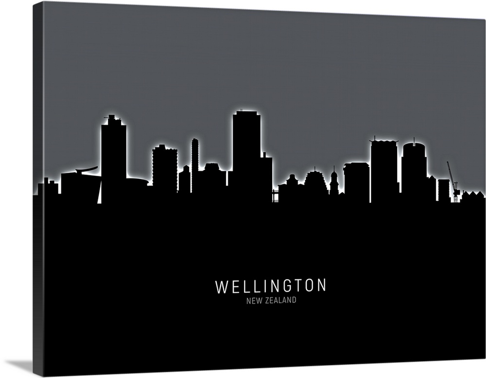 Skyline of Wellington, New Zealand.