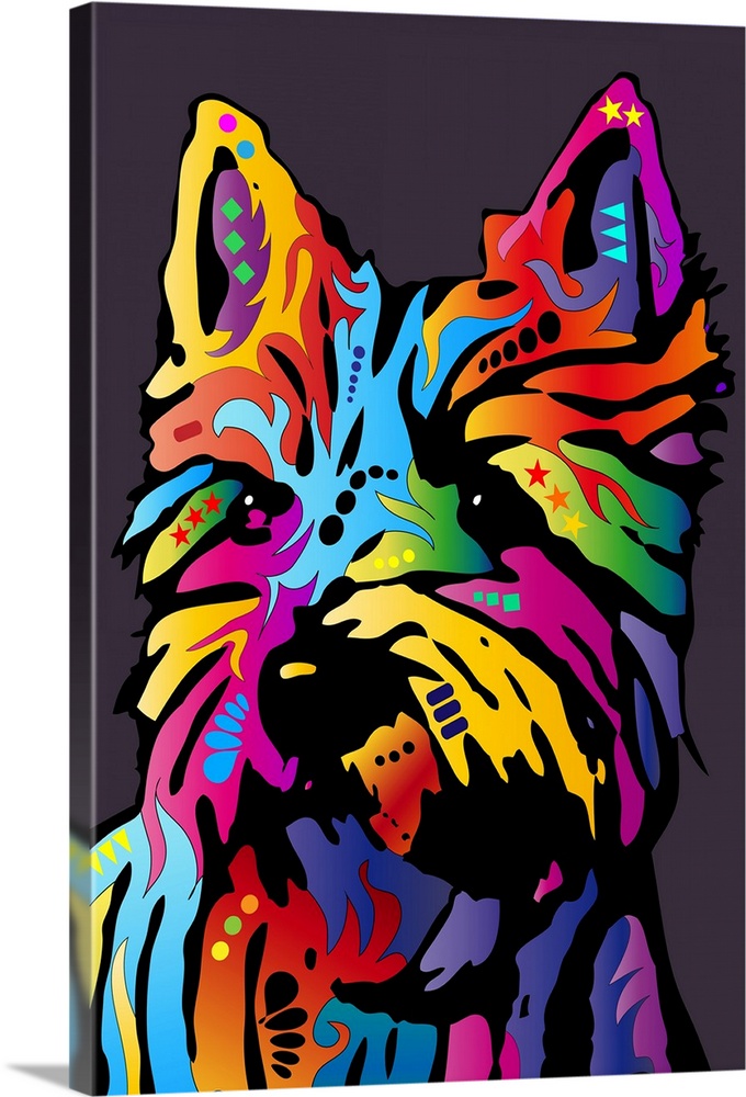 Yorkshire Terrier pop art illustration