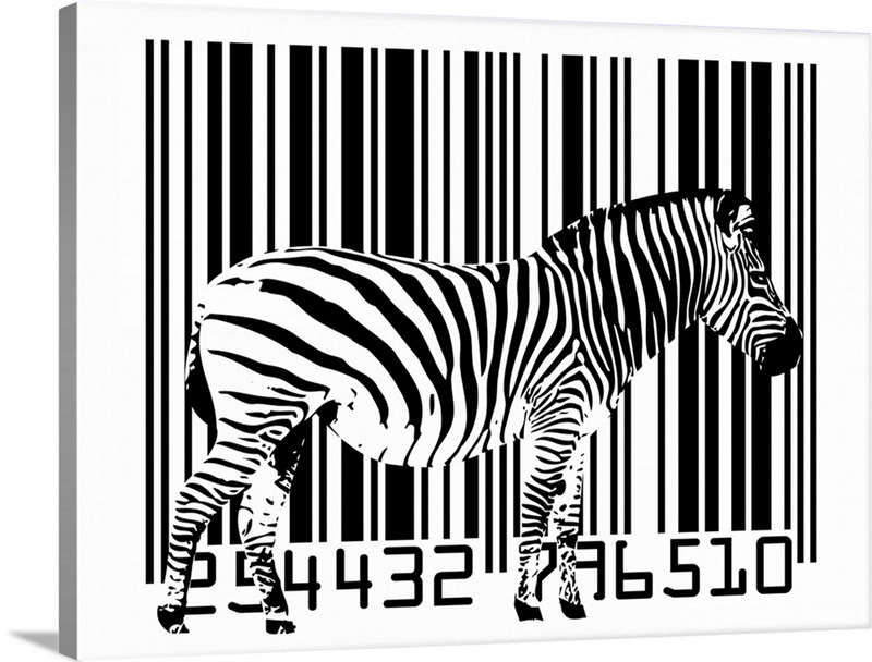 Zebra Barcode Wall Art Canvas Prints Framed Prints Wall Peels Great Big Canvas 9104