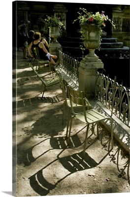 Chairs Shadows At Jardin Du Luxemburg