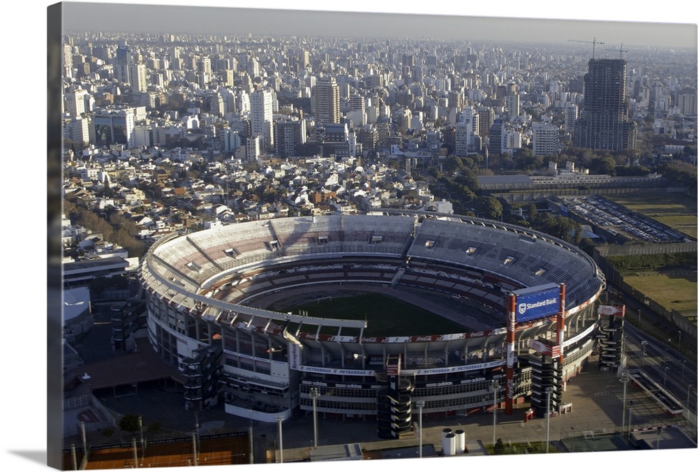 Flying South from Salta to Buenos Aires: Estadio Monumental in Barrio River.
Here play River Plate soccer/football team an...