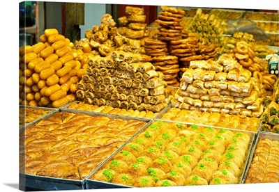 Israel, Tel Aviv, Carmel Market: Sweets, Candies, Desserts And Pastry