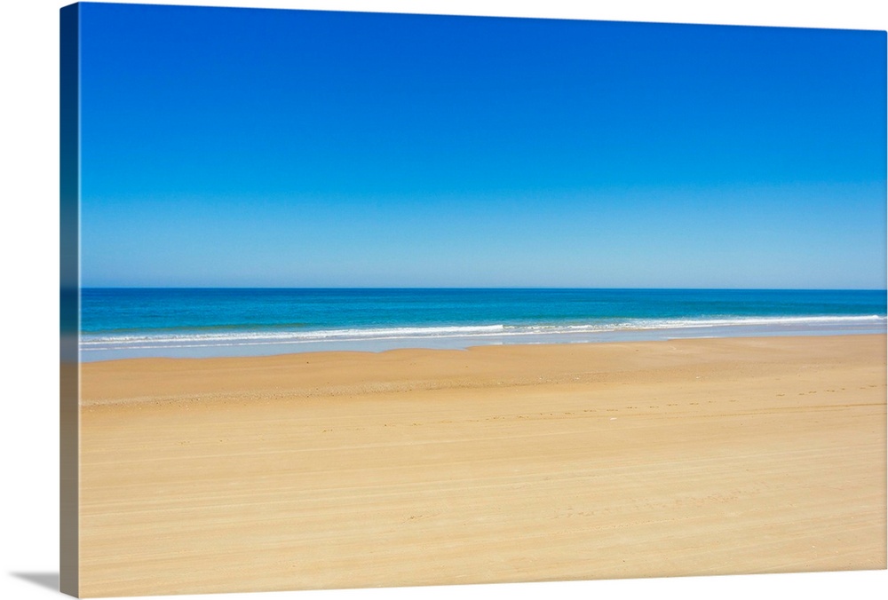 A pristine beach at Cabo Polonio, accessible only by four-wheel drive vehicles.