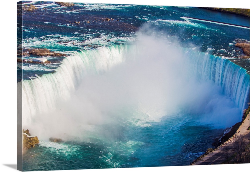 A scenic aerial view of Horseshoe Falls.
