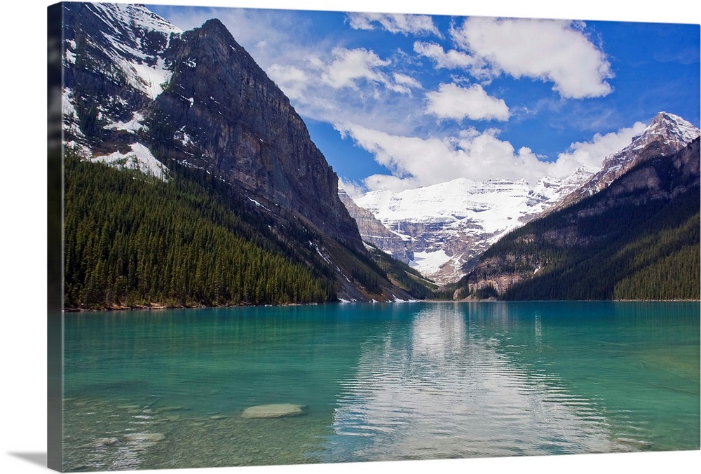 Clear, clean water and majestic mountain scenery at Lake Louise.