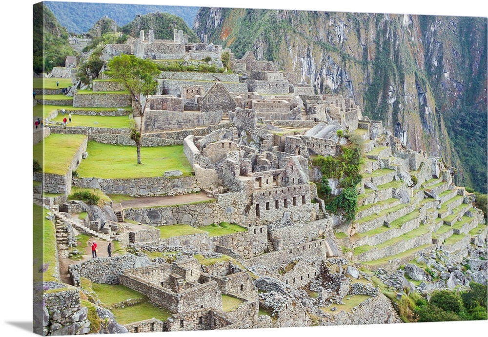 The pre-Columbian Inca ruins of Machu Picchu.