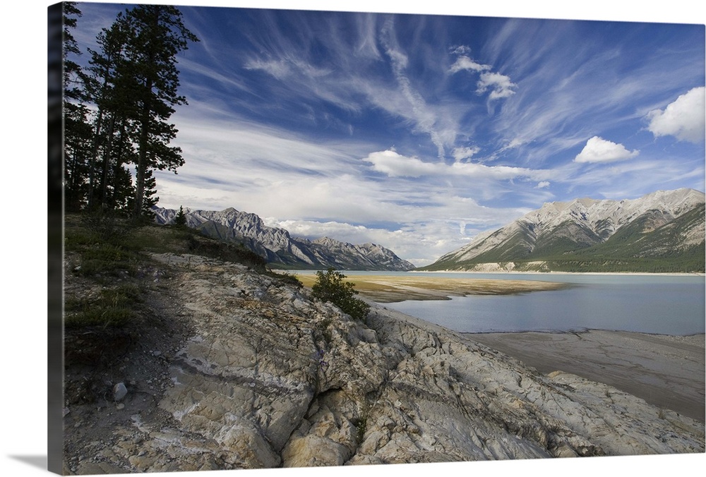 Abraham Lake on the North Saskatchewan River, Jasper National Park, Canada