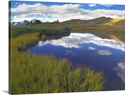 Clouds reflected in water at Cottonwood Pass Rocky Mountains Colorado