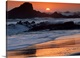 image thumbnail of Crashing surf on rocks at sunset, Point Piedras Blancas, California