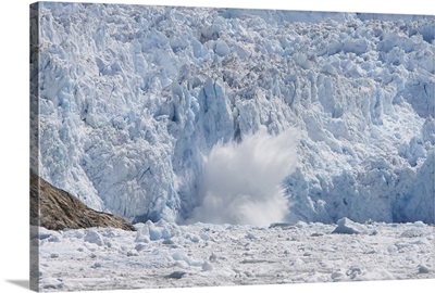 Glacial ice calving into the water, Sawyer Glacier, Tracy Arm Fjord, Alaska