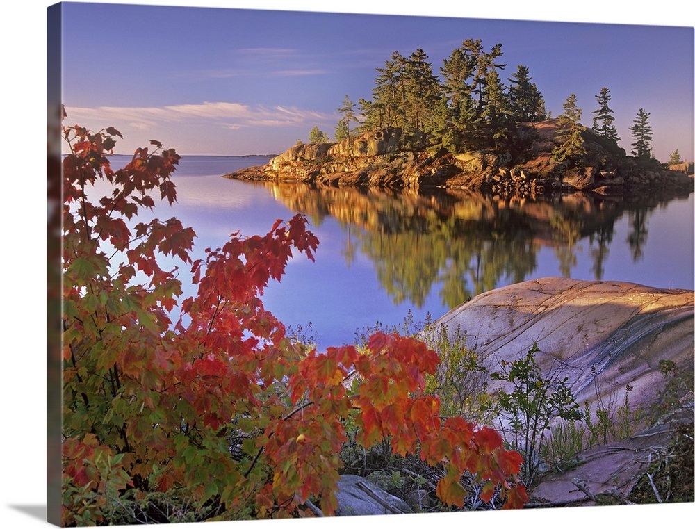 Island in Bay, Lake Huron, Killarney Provincial Park, Ontario Wall Art, Canvas Prints