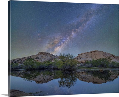 Milky Way And Barker Pond Trail, Joshua Tree National Park, California