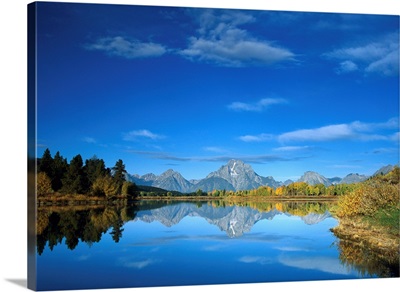 Mt Moran reflected in Oxbow Bend, Grand Teton National Park, Wyoming