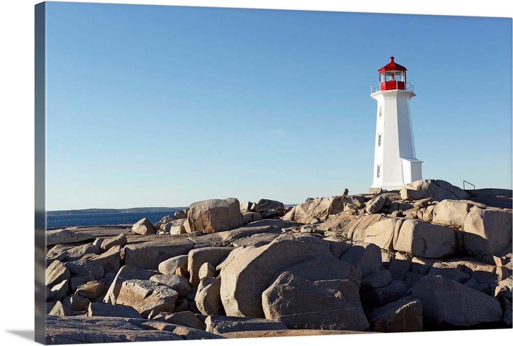 Peggys Point Lighthouse, Nova Scotia, Canada Wall Art, Canvas Prints