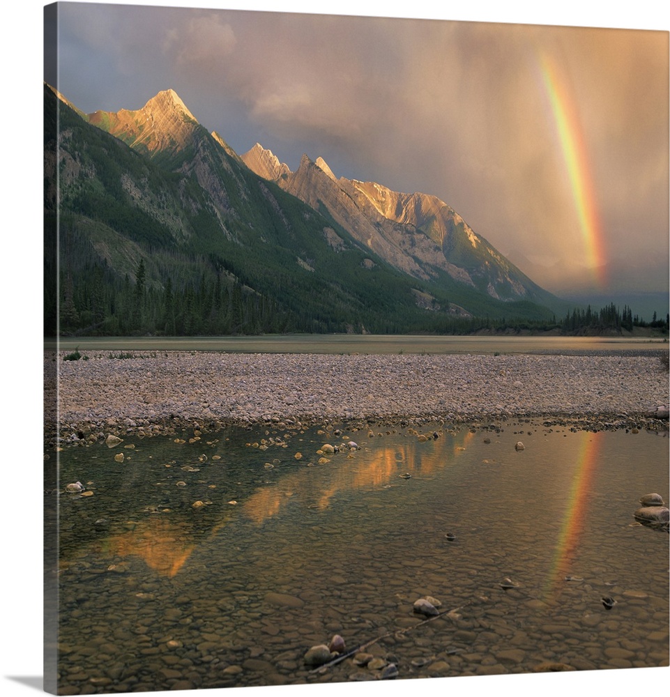 Tim Fitzharris-4500-Rainbow Athabasca River Colin Range Jasper NP Alberta
