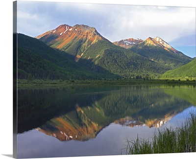 Red Mountain reflected in Crystal Lake, Colorado